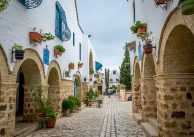 Lovely little street in Hammamet Tunisia